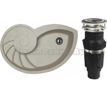 Комплект Мойка Florentina Наутилус грей + Измельчитель Bone Crusher BC 610-AS
