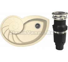 Комплект Мойка Florentina Наутилус шампань + Измельчитель Bone Crusher BC 610-AS