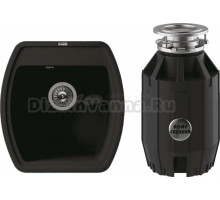 Комплект Мойка Florentina Нире 480 антрацит + Измельчитель Bone Crusher BC 910-AS