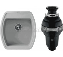Комплект Мойка Florentina Нире 480 грей + Измельчитель Bone Crusher BC 1000-AS
