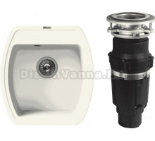 Комплект Мойка Florentina Нире 480 жасмин + Измельчитель Bone Crusher BC 610-AS