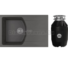 Комплект Мойка Florentina Паола 760 антрацит + Измельчитель Bone Crusher BC 810-AS