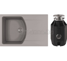 Комплект Мойка Florentina Паола 760 грей + Измельчитель Bone Crusher BC 910-AS