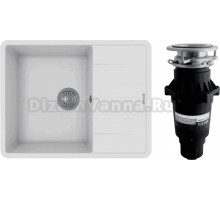 Комплект Мойка Florentina Пьемонт 650 жасмин + Измельчитель Bone Crusher BC 810-SL Slim Line