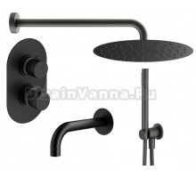 Душевой комплект Plumberia Selection Ixo KITXOT19NO260 С ВНУТРЕННЕЙ ЧАСТЬЮ, черный матовый