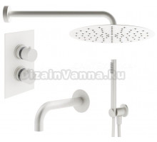 Душевой комплект Plumberia Selection Ixo KITXOT19QBO60KING С ВНУТРЕННЕЙ ЧАСТЬЮ, белый матовый