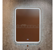 Зеркало в ванную комнату Silver Mirrors Malta - Lite 600х800 - 2 (открытая LED-подсветка, сенсорный выключатель, подогрев) зеркало