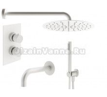 Душевой комплект Plumberia Selection Ixo KITXOT19QBO60 С ВНУТРЕННЕЙ ЧАСТЬЮ, белый матовый