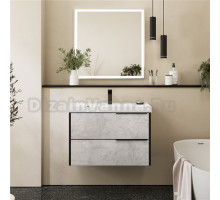 Мебель для ванной комнаты Raval Fostero 80 подвесная, 2 ящика, цемент светлый