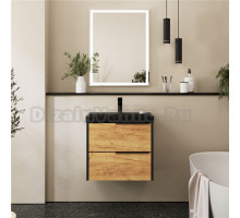 Мебель для ванной комнаты Raval Fostero 60 подвесная, 2 ящика, дуб крафт золотой