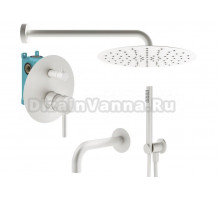 Душевой комплект Plumberia Selection Ixo KITXO19BO60 С ВНУТРЕННЕЙ ЧАСТЬЮ, белый матовый