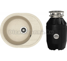 Комплект Мойка Florentina Родос 580 бежевый + Измельчитель Bone Crusher BC 810-AS