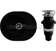 Комплект Мойка Florentina Родос 620 антрацит + Измельчитель Bone Crusher BC 810-SL Slim Line