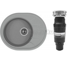 Комплект Мойка Florentina Родос 620 грей + Измельчитель Bone Crusher BC 910-SL-Slim Line