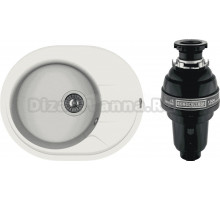 Комплект Мойка Florentina Родос 620 жасмин + Измельчитель Bone Crusher BC 1000-AS