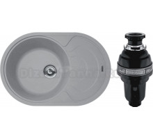 Комплект Мойка Florentina Родос 760 грей + Измельчитель Bone Crusher BC 1000-AS