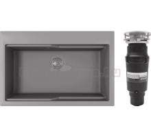 Комплект Мойка Florentina Ромия 770 серый шелк + Измельчитель Bone Crusher BC 910-SL-Slim Line