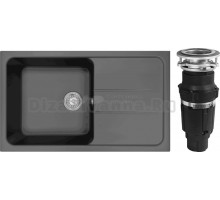 Комплект Мойка Florentina Специя 860 антрацит + Измельчитель Bone Crusher BC 610-AS