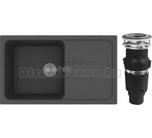 Комплект Мойка Florentina Специя 860 черная + Измельчитель Bone Crusher BC 610-AS