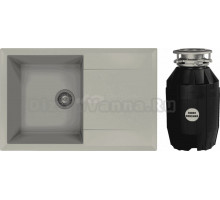 Комплект Мойка Florentina Тоскана 780 грей + Измельчитель Bone Crusher BC 810-AS