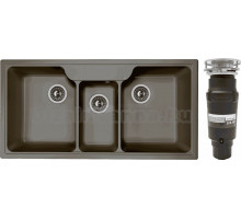 Комплект Мойка Florentina Юлия антрацит + Измельчитель Bone Crusher BC 910-SL-Slim Line