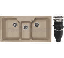 Комплект Мойка Florentina Юлия песочная + Измельчитель Bone Crusher BC 610-AS