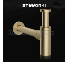 Сифон для раковины STWORKI SD-001GM золото матовое