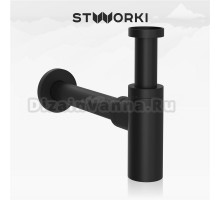 Сифон для раковины STWORKI SD-001BK черный матовый