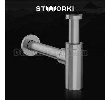 Сифон для раковины STWORKI SD-001GB вороненая сталь