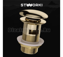 Донный клапан для раковины STWORKI SW-001GG золото глянец