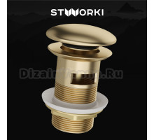 Донный клапан для раковины STWORKI SW-001GM золото матовое