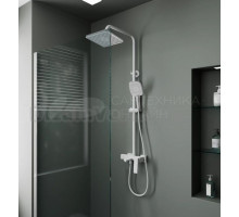 Душевая система с тропическим душем RUSH Thira, белая (TR3635-50White)