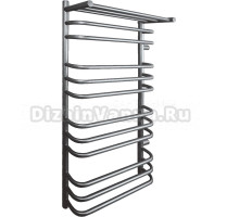 Полотенцесушитель водяной Indigo Brace LBCW100-50PGFM-б/п-60 с полкой, graphite metallic