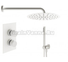 Душевой комплект Plumberia Selection Ixo KITXOT18QBO С ВНУТРЕННЕЙ ЧАСТЬЮ, белый матовый