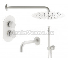 Душевой комплект Plumberia Selection Ixo KITXOT19BO260KING С ВНУТРЕННЕЙ ЧАСТЬЮ, белый матовый