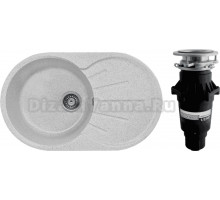 Комплект Мойка Gerhans A02-19 серая + Измельчитель Bone Crusher BC 810-SL Slim Line