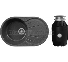 Комплект Мойка Gerhans A02-24 графит + Измельчитель Bone Crusher BC 810-AS