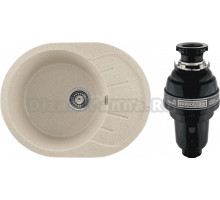 Комплект Мойка Gerhans A03-20 бежевая + Измельчитель Bone Crusher BC 1000-AS