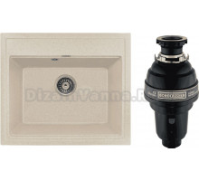 Комплект Мойка Gerhans A12-20 бежевая + Измельчитель Bone Crusher BC 1000-AS