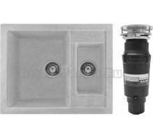 Комплект Мойка Gerhans C01-19 серая + Измельчитель Bone Crusher BC 910-SL-Slim Line