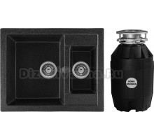 Комплект Мойка Gerhans C01-22 черная + Измельчитель Bone Crusher BC 810-AS
