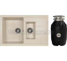 Комплект Мойка Gerhans C10-20 бежевая + Измельчитель Bone Crusher BC 810-AS