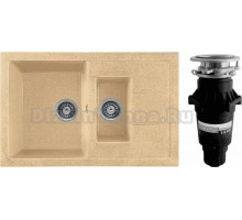 Комплект Мойка Gerhans C10-21 песочная + Измельчитель Bone Crusher BC 810-SL Slim Line