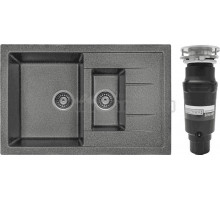 Комплект Мойка Gerhans C10-24 графит + Измельчитель Bone Crusher BC 910-SL-Slim Line