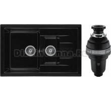 Комплект Мойка Gerhans C10-25 оникс + Измельчитель Bone Crusher BC 1000-AS