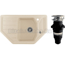 Комплект Мойка Gerhans E08-20 бежевая + Измельчитель Bone Crusher BC 810-SL Slim Line