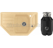 Комплект Мойка Gerhans E08-21 песочная + Измельчитель Bone Crusher BC 910-AS