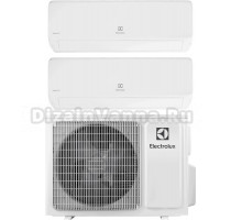 Мультисплит-система Electrolux Super Match ERP R32 EACO/I-28 FMI-4/N8_ERP на две комнаты (25 м2 + 50 м2), белый