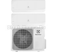 Мультисплит-система Electrolux Super Match ERP R32 EACO/I-24 FMI-3/N8_ERP на две комнаты (35 м2 + 35 м2), белый