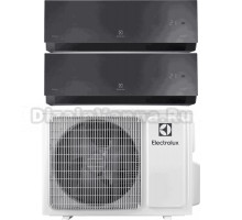 Мультисплит-система Electrolux Super Match ERP R32 EACO/I-24 FMI-3/N8_ERP на две комнаты (25 м2 + 35 м2), черный